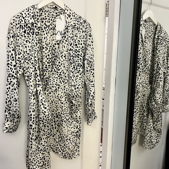 Satiny animal print dress - Picture 2 of 5